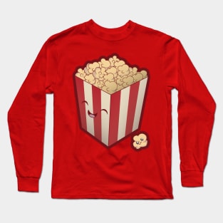 Movie Time Kawaii Popcorn Box Long Sleeve T-Shirt